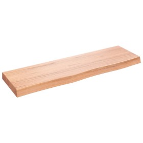 Light brown treated oak wood wall shelf 100x30x(2-6) cm by vidaXL, Shelves and shelves - Ref: Foro24-363682, Price: 44,89 €, ...