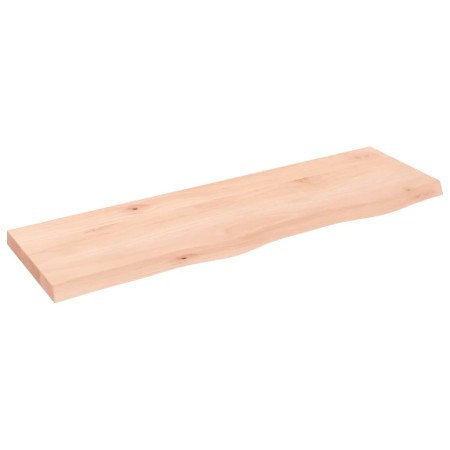 Untreated solid oak wood wall shelf 100x30x(2-4) cm by vidaXL, Shelves and shelves - Ref: Foro24-363561, Price: 56,83 €, Disc...