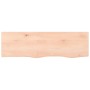 Estante de pared madera maciza roble sin tratar 100x30x(2-4) cm de vidaXL, Estantes y estanterías - Ref: Foro24-363561, Preci...