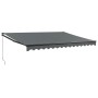 Toldo retráctil aluminio y tela gris antracita 4,5x3 m de vidaXL, Toldos - Ref: Foro24-3154464, Precio: 386,11 €, Descuento: %