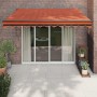 Retractable aluminum awning and orange and brown fabric 3.5x2.5 m by vidaXL, Awnings - Ref: Foro24-3154467, Price: 279,76 €, ...