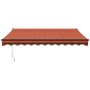 Retractable aluminum awning and orange and brown fabric 3.5x2.5 m by vidaXL, Awnings - Ref: Foro24-3154467, Price: 279,76 €, ...