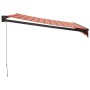 Retractable aluminum awning and orange and brown fabric 3.5x2.5 m by vidaXL, Awnings - Ref: Foro24-3154467, Price: 279,76 €, ...