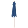 Sombrilla de jardín con poste de madera azul celeste 299x240 cm de vidaXL, Sombrillas - Ref: Foro24-363174, Precio: 94,43 €, ...