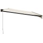 Aluminum and cream fabric retractable awning 5x3 m by vidaXL, Awnings - Ref: Foro24-3154455, Price: 408,64 €, Discount: %