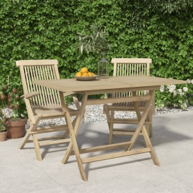 Folding garden table solid teak wood 120x70x75 cm by vidaXL, Garden tables - Ref: Foro24-362763, Price: 167,61 €, Discount: %