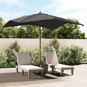 Garden umbrella with black wooden pole 300x300x273 cm by vidaXL, Umbrellas - Ref: Foro24-363197, Price: 79,99 €, Discount: %