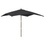 Garden umbrella with black wooden pole 300x300x273 cm by vidaXL, Umbrellas - Ref: Foro24-363197, Price: 79,42 €, Discount: %