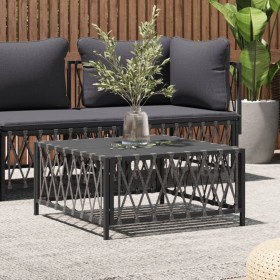 Anthracite gray woven fabric garden table 70x70x34 cm by vidaXL, Modular outdoor sofas - Ref: Foro24-364145, Price: 70,12 €, ...