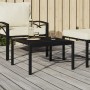 Garten-Couchtisch aus schwarzem Stahl 60x60x35 cm von vidaXL, Modulare Sofas für den Außenbereich - Ref: Foro24-362726, Preis...