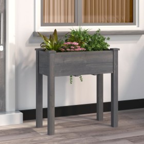 Planter with gray fir wood interior lining 71x37x76 cm by vidaXL, Pots and planters - Ref: Foro24-364232, Price: 63,25 €, Dis...