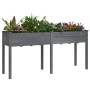 Planter with solid gray fir wood lining 161x45x76 cm by vidaXL, Pots and planters - Ref: Foro24-364238, Price: 120,54 €, Disc...