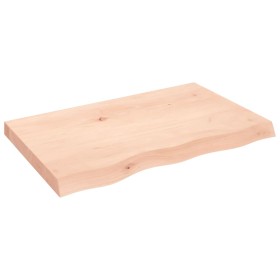 Untreated solid oak wood wall shelf 80x50x(2-6) cm by vidaXL, Shelves and shelves - Ref: Foro24-363550, Price: 80,44 €, Disco...