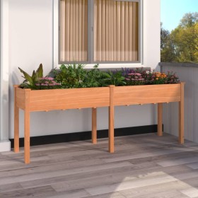 Planter with solid brown fir wood lining 203x53x76 cm by vidaXL, Pots and planters - Ref: Foro24-364240, Price: 130,06 €, Dis...