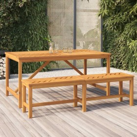 Mesa de comedor de jardín madera maciza de acacia 150x90x74 cm de vidaXL, Mesas de jardín - Ref: Foro24-362241, Precio: 194,9...