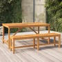 Garden dining table solid acacia wood 150x90x74 cm by vidaXL, Garden tables - Ref: Foro24-362241, Price: 194,33 €, Discount: %