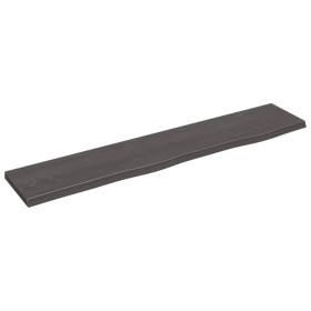 Dark brown treated oak wood wall shelf 100x20x2 cm by vidaXL, Shelves and shelves - Ref: Foro24-363797, Price: 25,99 €, Disco...