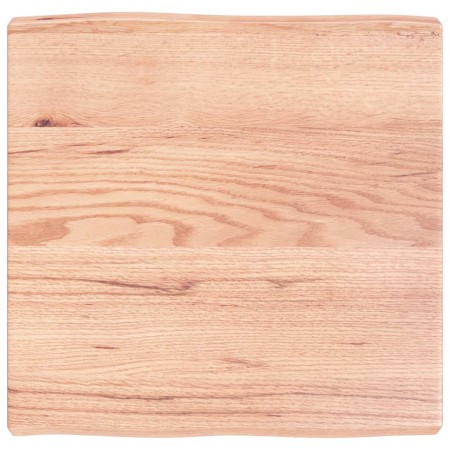 Tablero mesa madera tratada borde natural marrón 60x60x(2-6) cm de vidaXL, Tableros para mesas - Ref: Foro24-363937, Precio: ...