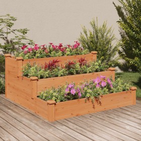 Wooden planter box made of solid brown fir wood 120x120x56 cm by vidaXL, Pots and planters - Ref: Foro24-364305, Price: 80,04...