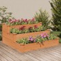 Jardinera arriate madera maciza de abeto marrón 120x120x56 cm de vidaXL, Maceteros y jardineras - Ref: Foro24-364305, Precio:...