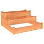 Wooden planter box made of solid brown fir wood 120x120x56 cm by vidaXL, Pots and planters - Ref: Foro24-364305, Price: 79,84...