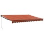 Toldo retráctil aluminio y tela naranja y marrón 4x3 m de vidaXL, Toldos - Ref: Foro24-3154468, Precio: 356,99 €, Descuento: %