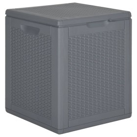 Garden storage box PP rattan look gray 90 L by vidaXL, Outdoor storage boxes - Ref: Foro24-364059, Price: 54,99 €, Discount: %