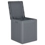 Garden storage box PP rattan look gray 90 L by vidaXL, Outdoor storage boxes - Ref: Foro24-364059, Price: 54,34 €, Discount: %