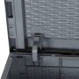 Garden storage box PP rattan look gray 90 L by vidaXL, Outdoor storage boxes - Ref: Foro24-364059, Price: 54,34 €, Discount: %