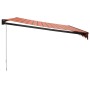 Toldo retráctil aluminio y tela naranja y marrón 4x3 m de vidaXL, Toldos - Ref: Foro24-3154468, Precio: 356,99 €, Descuento: %