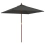 Anthracite gray wooden pole garden umbrella 198x198x231 cm by vidaXL, Umbrellas - Ref: Foro24-363185, Price: 44,62 €, Discoun...