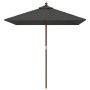 Anthracite gray wooden pole garden umbrella 198x198x231 cm by vidaXL, Umbrellas - Ref: Foro24-363185, Price: 44,62 €, Discoun...