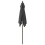 Anthracite gray wooden pole garden umbrella 198x198x231 cm by vidaXL, Umbrellas - Ref: Foro24-363185, Price: 44,62 €, Discoun...