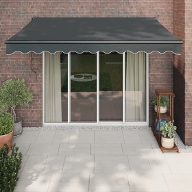 Retractable aluminum awning and anthracite gray fabric 3x2.5 m by vidaXL, Awnings - Ref: Foro24-3154461, Price: 258,99 €, Dis...