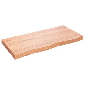 Light brown treated oak wood wall shelf 100x50x(2-6) cm by vidaXL, Shelves and shelves - Ref: Foro24-363688, Price: 87,39 €, ...