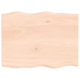 Solid oak wood table top with natural edge 80x60x2 cm by vidaXL, Table tops - Ref: Foro24-363878, Price: 63,99 €, Discount: %