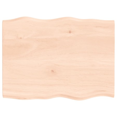 Solid oak wood table top with natural edge 80x60x2 cm by vidaXL, Table tops - Ref: Foro24-363878, Price: 64,61 €, Discount: %