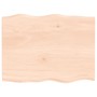 Solid oak wood table top with natural edge 80x60x2 cm by vidaXL, Table tops - Ref: Foro24-363878, Price: 63,99 €, Discount: %