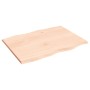 Solid oak wood table top with natural edge 80x60x2 cm by vidaXL, Table tops - Ref: Foro24-363878, Price: 64,61 €, Discount: %