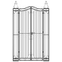 Puerta de jardín de hierro forjado negro 121x8x200 cm de vidaXL, Puertas de jardín - Ref: Foro24-363434, Precio: 186,87 €, De...