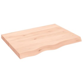 Untreated solid oak wood wall shelf 80x60x(2-6) cm by vidaXL, Shelves and shelves - Ref: Foro24-363553, Price: 87,99 €, Disco...