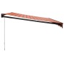 Toldo retráctil aluminio y tela naranja y marrón 4,5x3 m de vidaXL, Toldos - Ref: Foro24-3154469, Precio: 397,80 €, Descuento: %