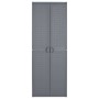 Garden storage cabinet PP rattan gray 65x45x172 cm by vidaXL, Lockers and storage cabinets - Ref: Foro24-364063, Price: 238,9...