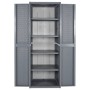 Garden storage cabinet PP rattan gray 65x45x172 cm by vidaXL, Lockers and storage cabinets - Ref: Foro24-364063, Price: 238,9...