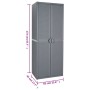 Garden storage cabinet PP rattan gray 65x45x172 cm by vidaXL, Lockers and storage cabinets - Ref: Foro24-364063, Price: 238,9...