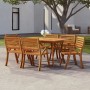 Mesa de jardín madera maciza de acacia 150x90x75 cm de vidaXL, Mesas de jardín - Ref: Foro24-363308, Precio: 252,99 €, Descue...