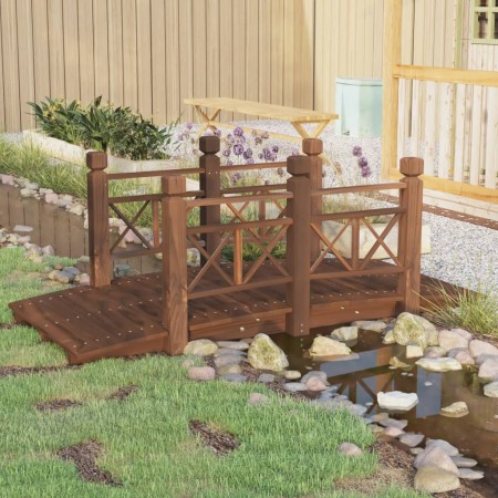 Garden bridge with fir wood railings 150x67x56cm by vidaXL, garden bridges - Ref: Foro24-363360, Price: 155,27 €, Discount: %