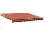 Toldo retráctil aluminio y tela naranja y marrón 3x2,5 m de vidaXL, Toldos - Ref: Foro24-3154466, Precio: 252,99 €, Descuento: %