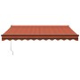 Retractable aluminum awning with orange and brown fabric, 3x2.5 meters. by vidaXL, Awnings - Ref: Foro24-3154466, Price: 252,...