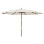 Garden umbrella with sand-colored wooden pole 400x273 cm by vidaXL, Umbrellas - Ref: Foro24-363175, Price: 125,99 €, Discount: %